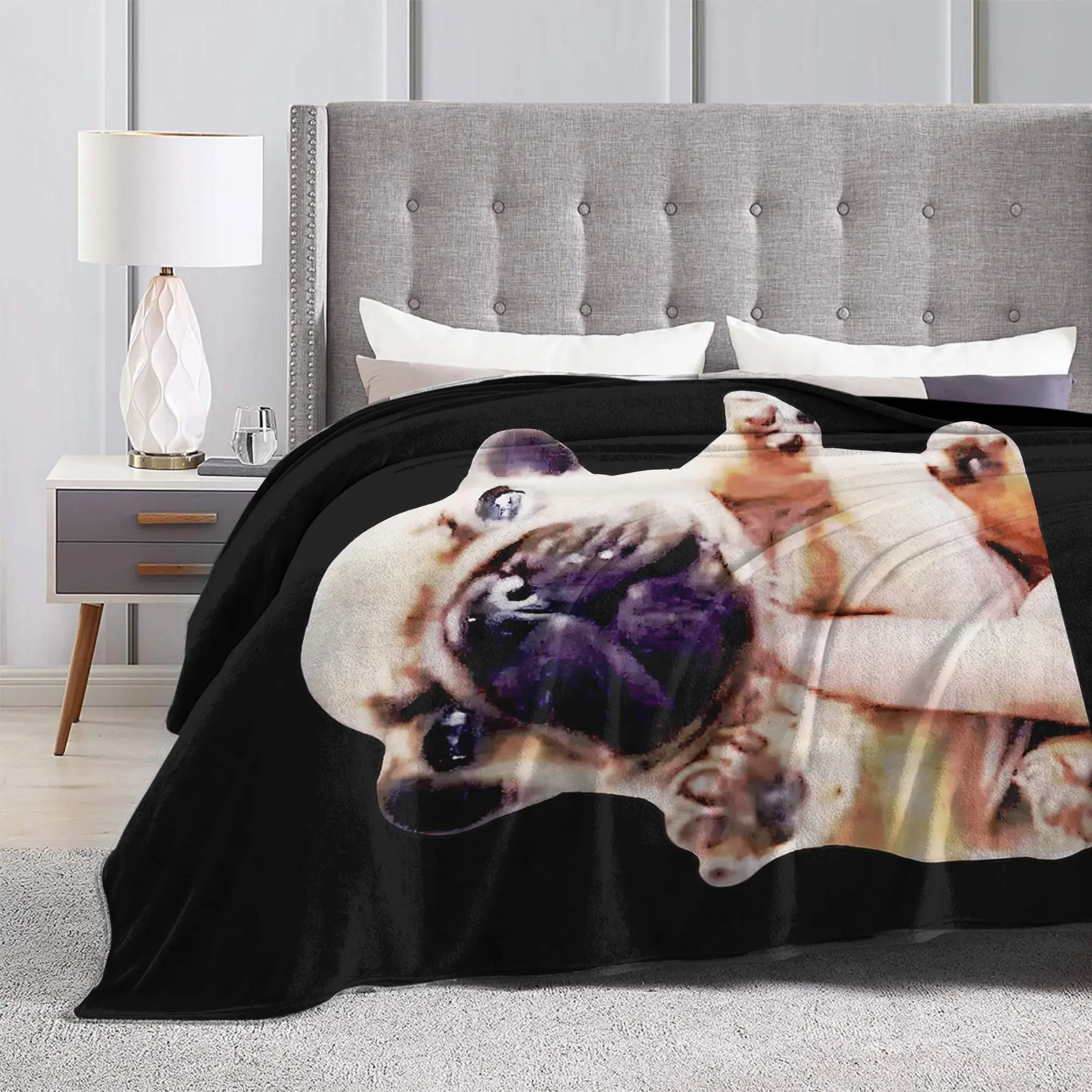 Pibble Meme مضحك الكلب الدماغ غسل بلدي البطن ميمي الفانيلا بطانية لينة الدافئة رمي بطانية للمنزل ديكور المفرش غطاء السرير #3