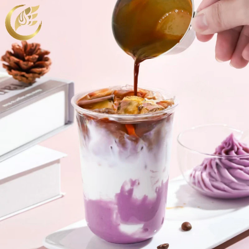 Cups Dessert Disposable Ice Cream Fruit Coffee Cold Lids Dome Drink Cup Party Ice Tea Bubble Juice Cream Beverage Milk Tea Cup