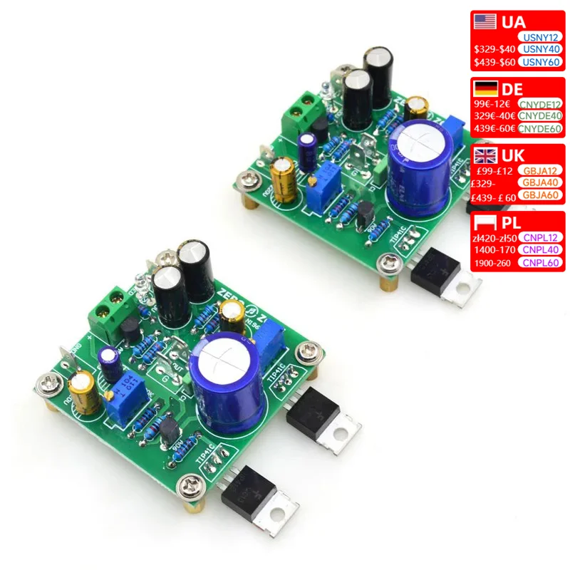 Nvarcher 2PCS TIP41C-JLH1969 Single-ended Class A Dual-Channel Amplifier Board