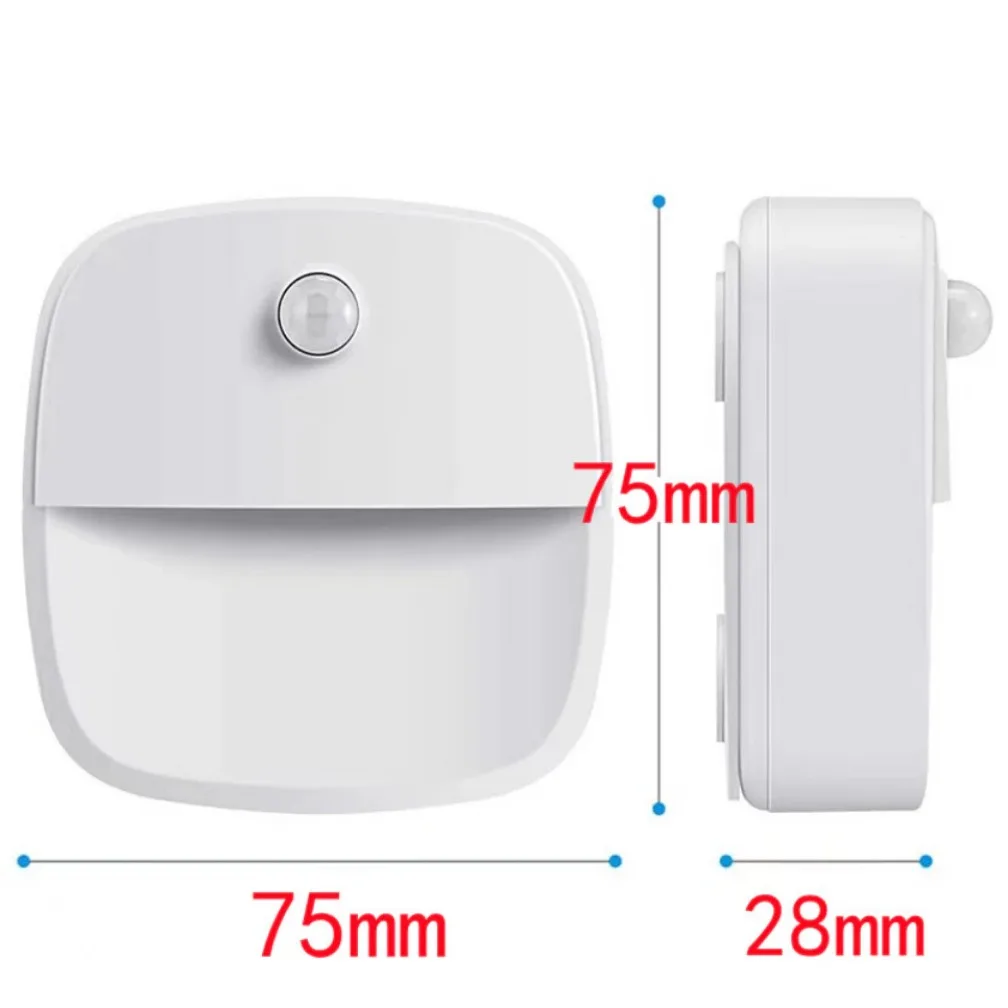 PIR Sensor de Movimento LED Night Light, AAA Alimentado por Bateria, Noite Lâmpada para Cozinha, Armário, Guarda-Roupa, Escada, Sem Fio Luz Do