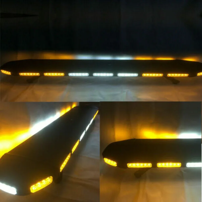 

47" LED Strobe Light Bar Double Side Amber Emergency Hazard Warning Safety Beacon Lights for Vehicle Cars Tow Trucks 108W 108LED