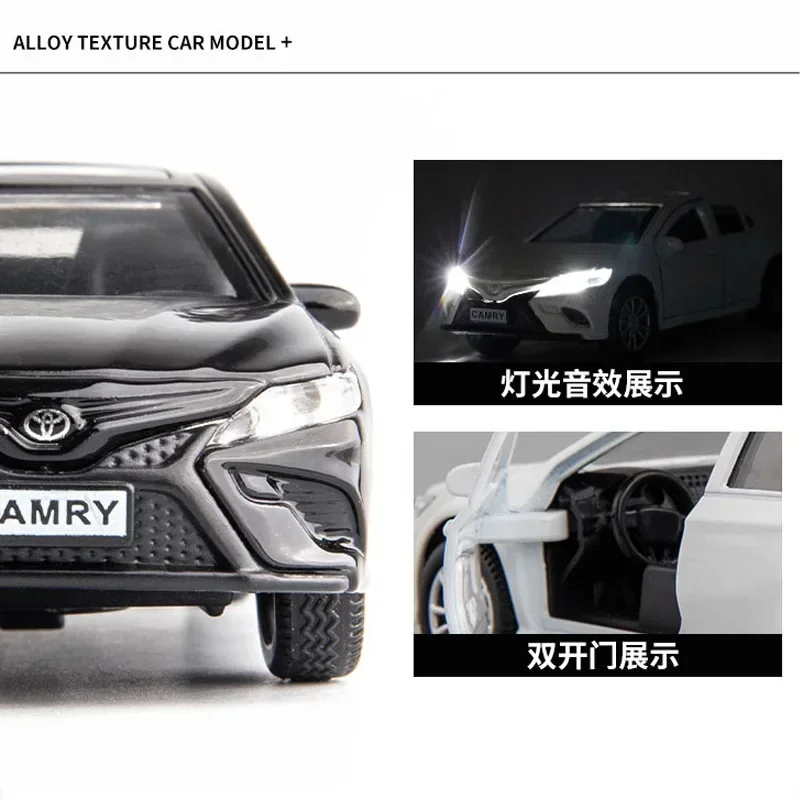 1:36 Camry Alloy Car Model Pull Back Car Model Metal Toy Ornaments Gifts G18