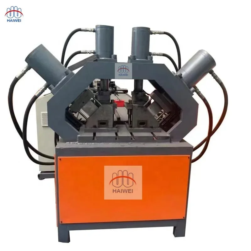 Hydraulic angle shear machine metal pipe corner and hole punching machine notching machine