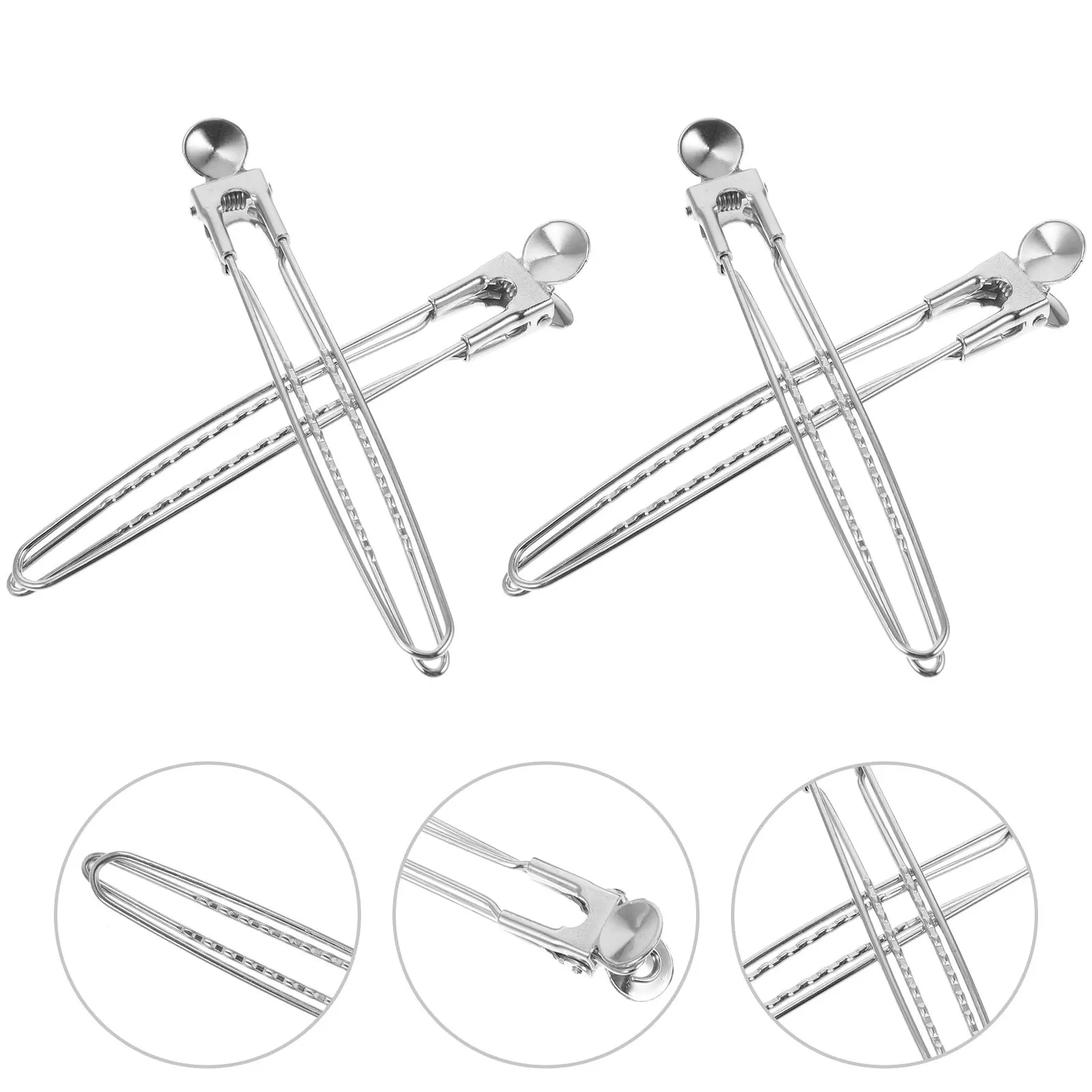 

12Pcs Professional Stainless Steel Hair Styling Clamps Heat Resistant Cold Resistant Lightweight Salon Haircut Accessories