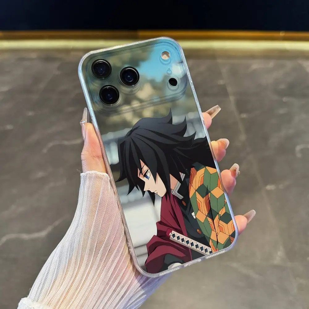 Anime G-giyu T-tomioka Phone Case For iPhone 17,16,15,14,13,12,11 Pro,Max,Plus,X,XS,XR,SE4,E Mini Transparent Soft Cover