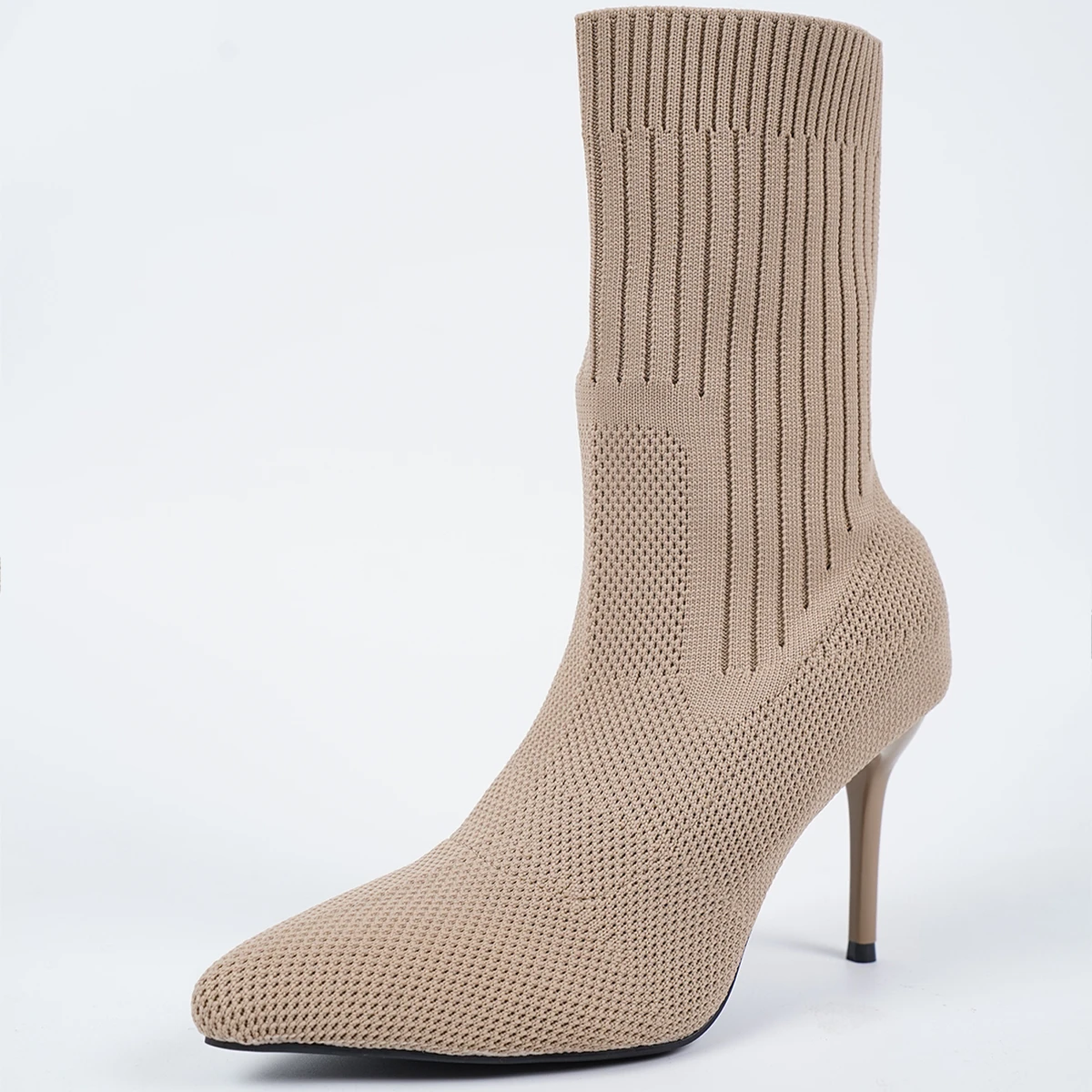 Damenstiefel, High Heels, Spitzenschuhe, Luxus-Designer-Winterschuhe, Stiefel für Damen, Stiletto, spitze Herbstmode, 2023, Knöchel groß