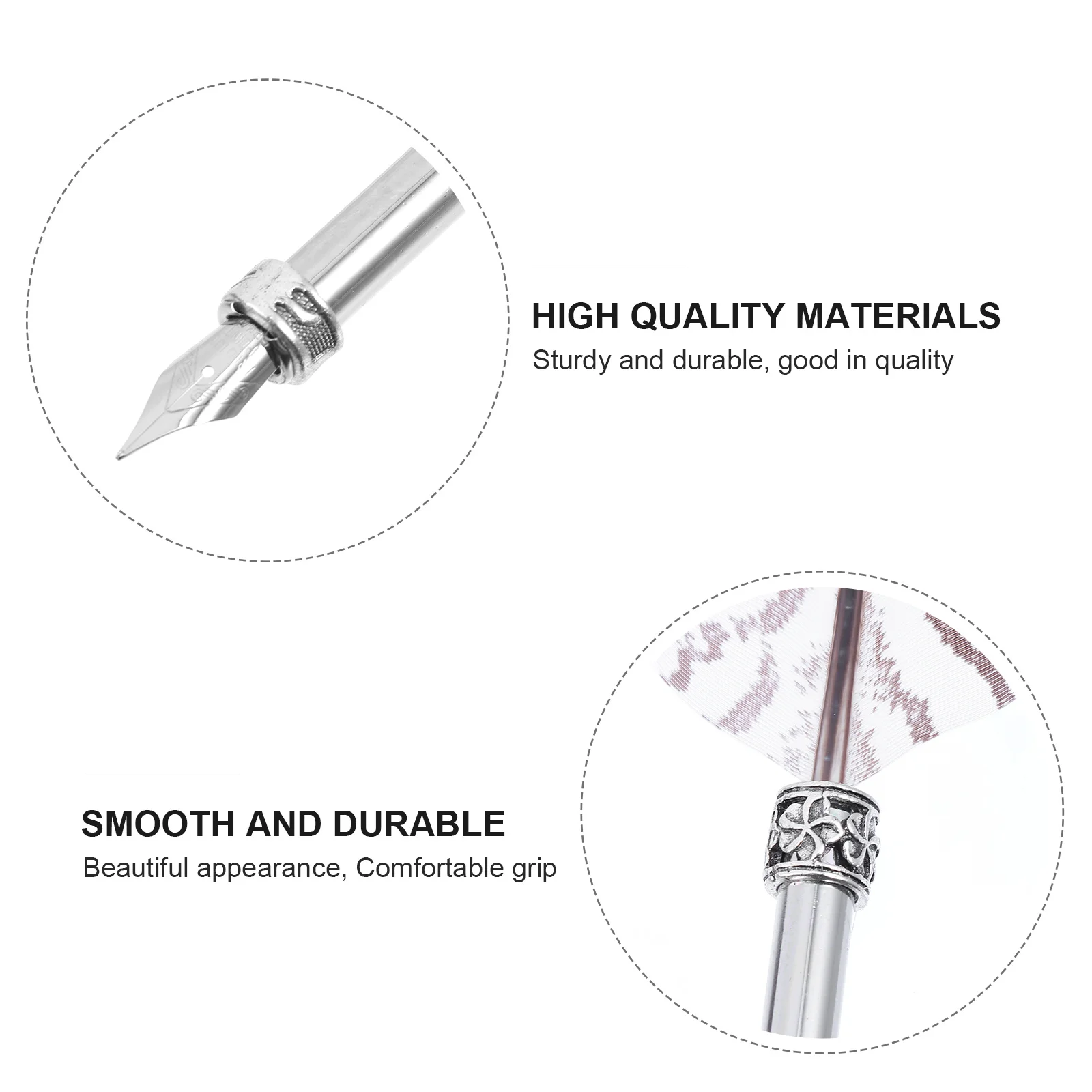 

1Set Dip Pen Style Writing Practice Tool Student Drawing Calligraphy Pen Gift Set Replacement Nibs