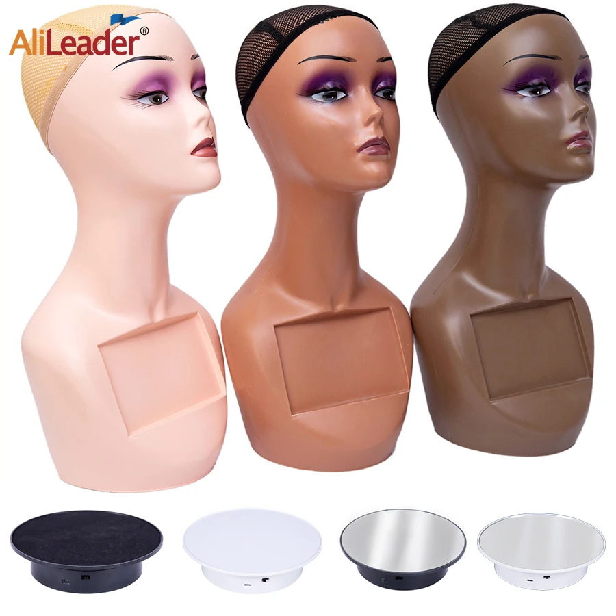 18” Half Body Mannequin Head With Stand Wigs Scarf Hat Cap Display Black Beige Brown White Cosmetoltgy Manikin Head