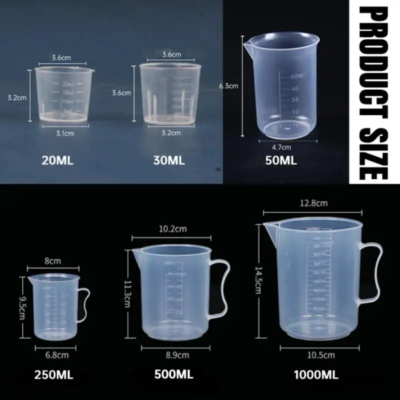 50/250/500/1000Ml Spout Kitchen Lab With Handle Measuring Cup Cooking Liquid Pitcher Jug Pour Durable Sale Spout Kitchen Tool