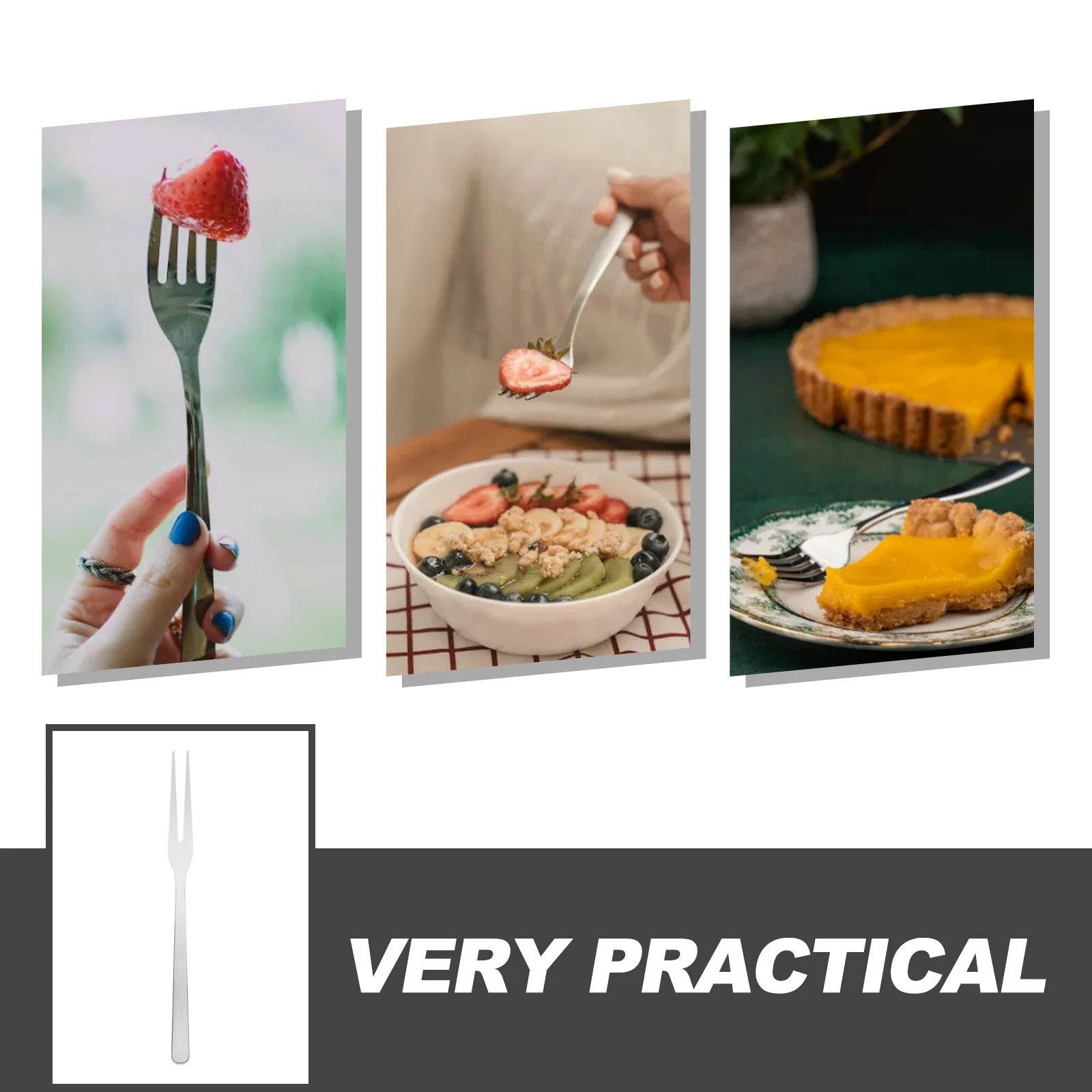 

8Pcs Stainless Steel Appetizer Forks Elegant Design for Fruits Desserts Salads Stainless Steel Forks Dessert Fork