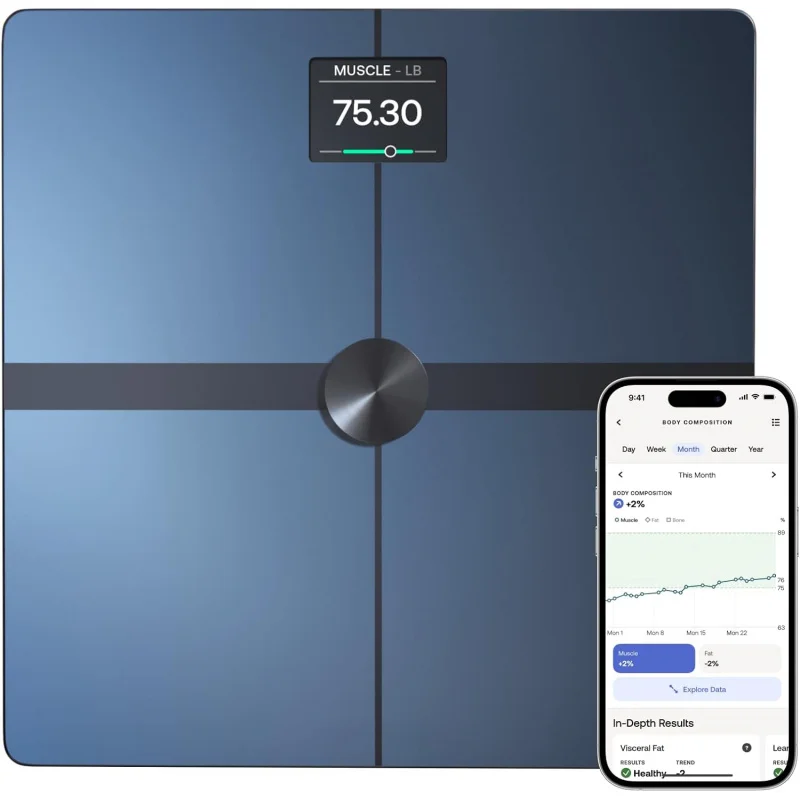 

Accurate Body Fat Scale - Body Composition Scale with Wi-Fi & Bluetooth, Apple Health Compatible