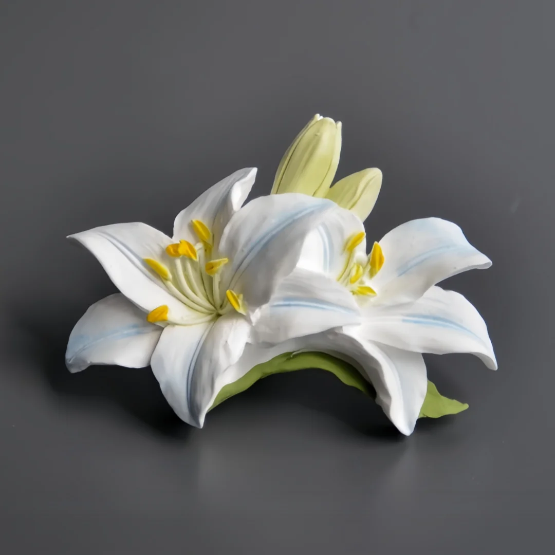 

Lily Flower Aromatherapy Gypsum Silicone Mold Handmade Candle Decor Mold Plaster Crafts Decoration Mould