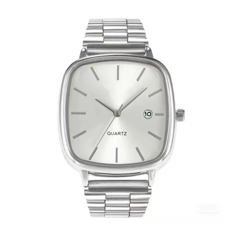 Famous Brand Men Watch Steel Strap Business Calendar Quartz Watches Luxury Wristwatches Gift Dropshipping Big Dial Clock