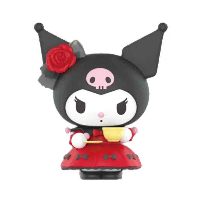 Miniso Sanrio Rose Kuromi علاج ، Kawaii Q نسخة ، مجموعة جراج صندوق أعمى ، زخارف زخرفية لسطح المكتب ، هدايا أعياد الأطفال