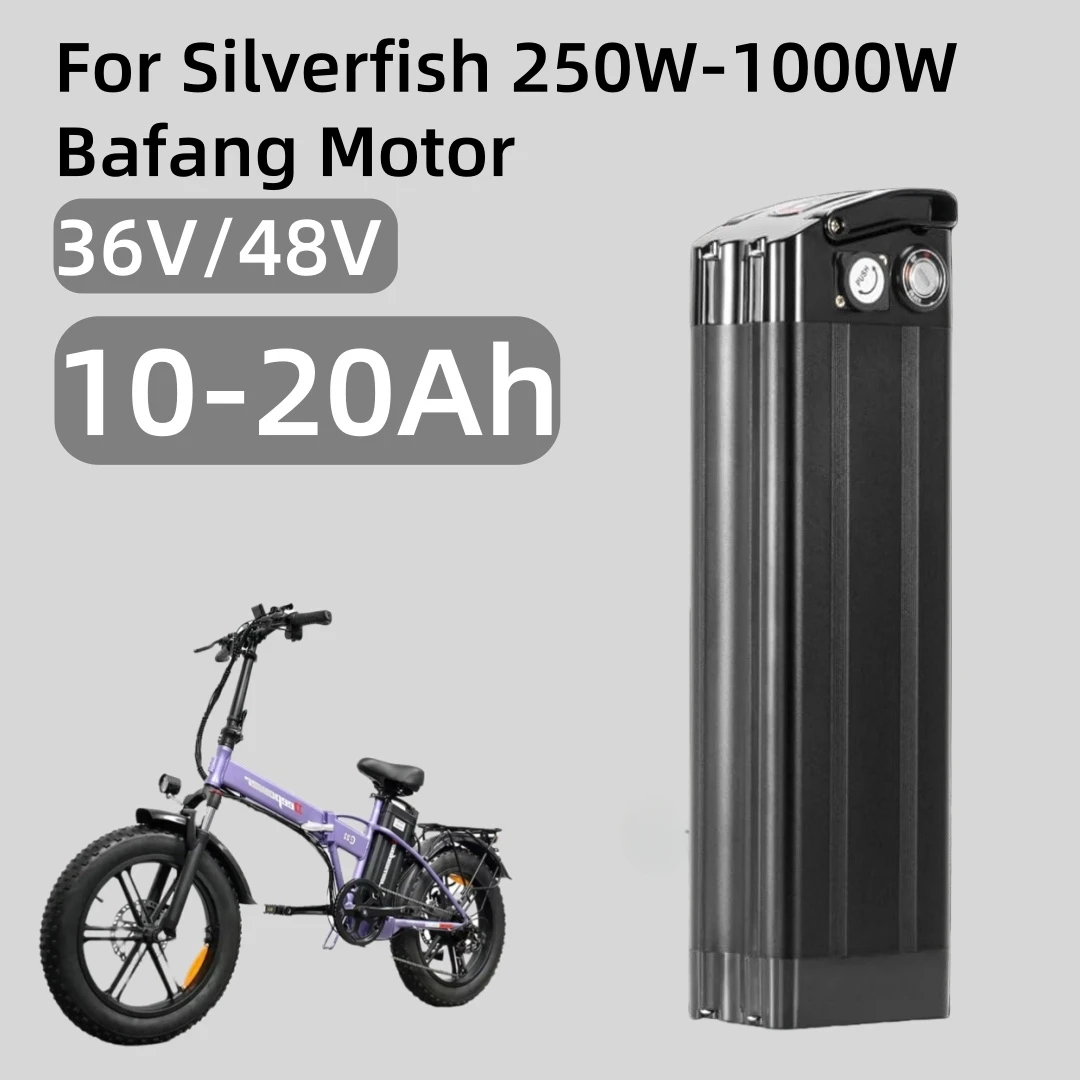 36 V 20 Ah Akku 18650 Lithium-Akku mit integriertem BMS für Silverfish 250 W-1000 W Bafang Motor-Kit mit 42 V 2 A Ladegerät.