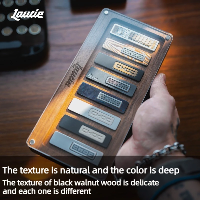 (Pre-order)LAUTIE CHOC Playing Card Display Box Eight Compartments, Wooden Storage and Decorative Box, Desktop Stress Relief Toy