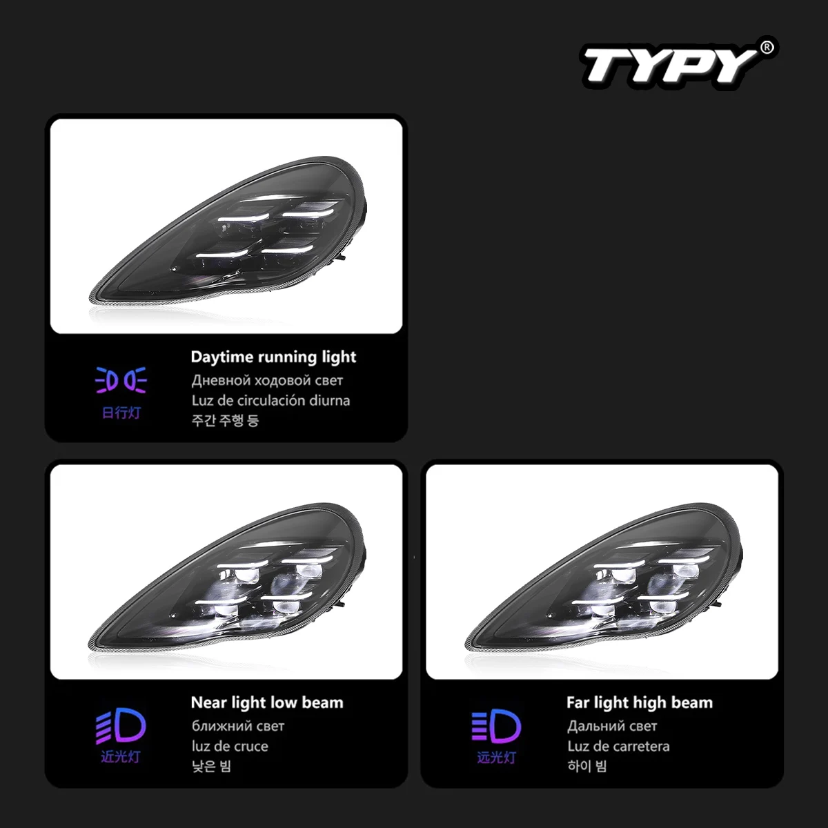 TYPY Nuovi fari per auto a LED per Porsche Panamera Faro 2010-2013 Segnali Accessori auto Luci di marcia diurna