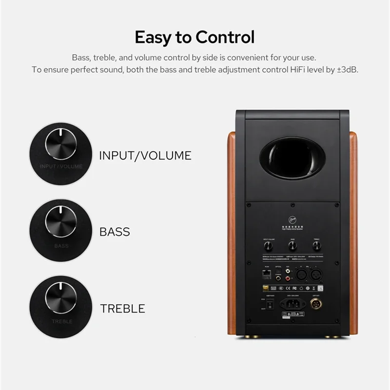 HiVi/M300MKII Active HiFi Bluetooth Computer TV Living Room Audio Three-way Bookshelf Speaker