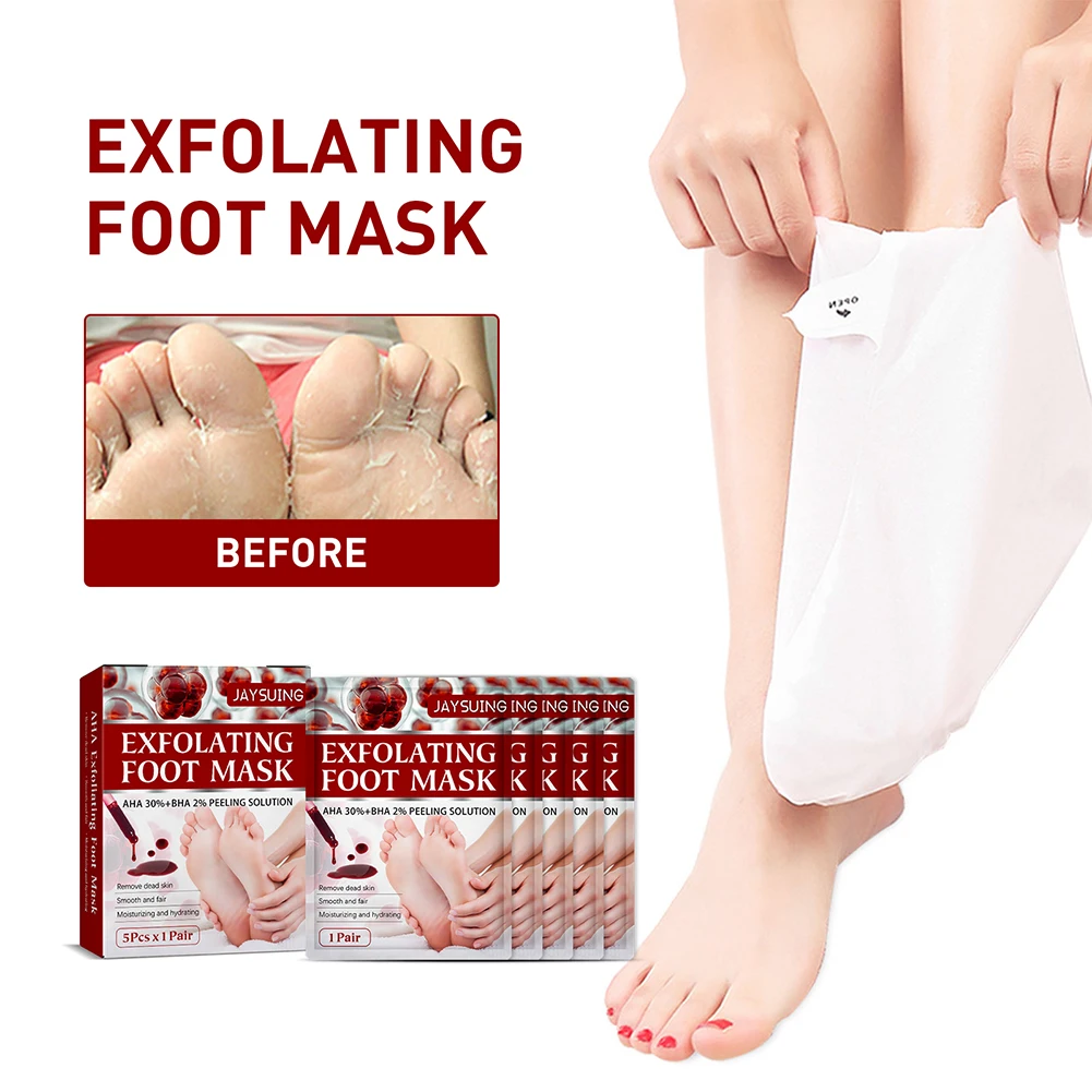 1Pair Exfoliating Foot Mask Pedicure Socks Scrub Feet Mask Remove Dead Skin Heels Foot Exfoliating Moisturizing Mask Foot Care