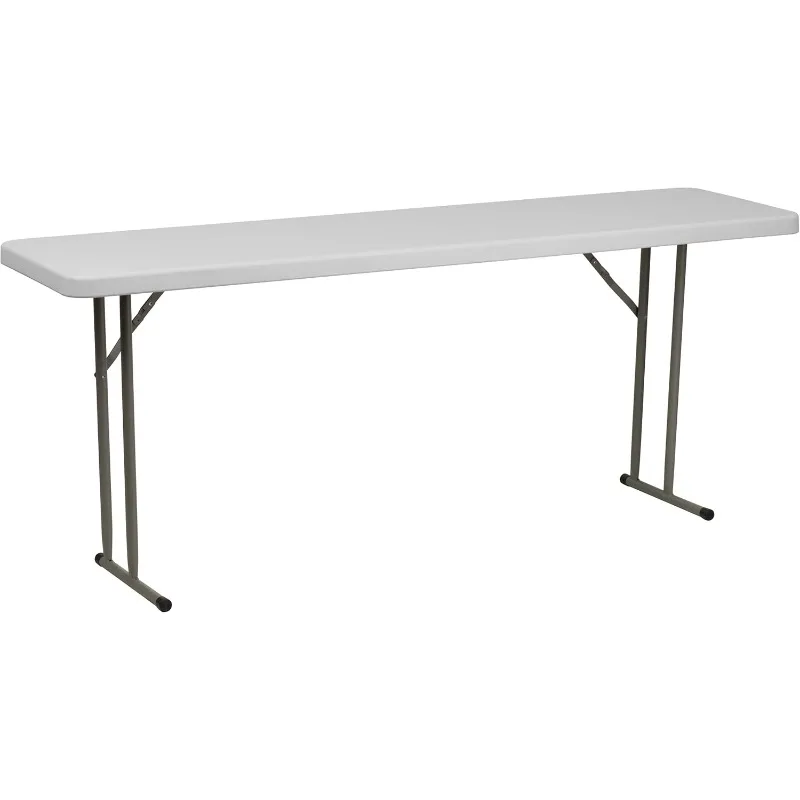 5 pacote 6 pés retangular granito plástico branco dobrável treinamento/mesa seminar mesa dobrável retangular para salas de aula mesas