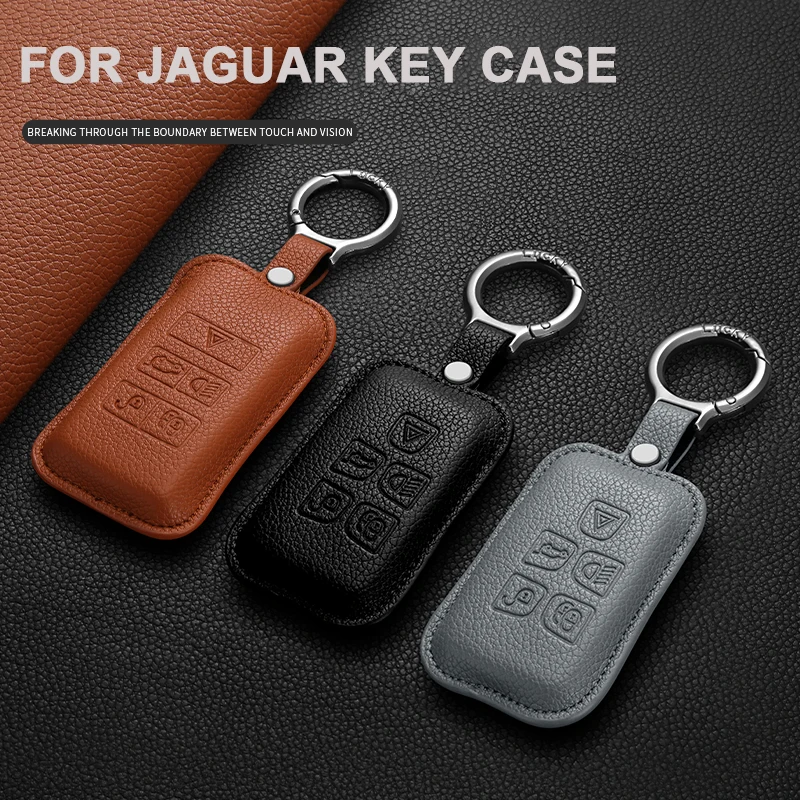 

Leather Car Remote Key Case Cover Shell Fob For JAGUAR XE XF XJ F PACE For Land Rover Range Rover Discovery 5 Sport Accessories