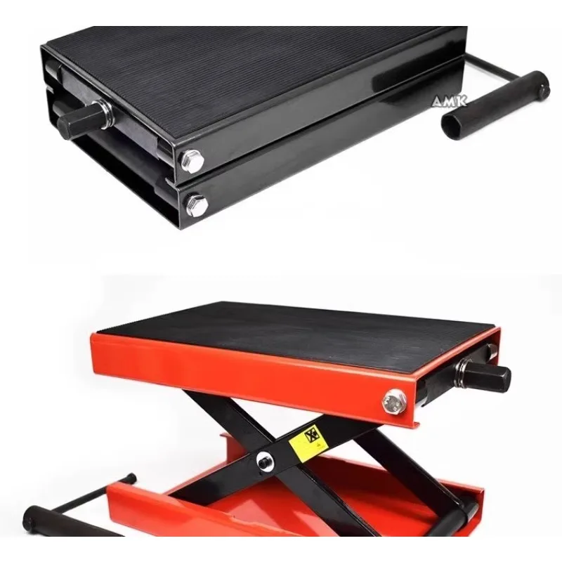 Motorcycle repair lift platform platform lift household repair frame small fixed hand crank locomotive maintenance fold