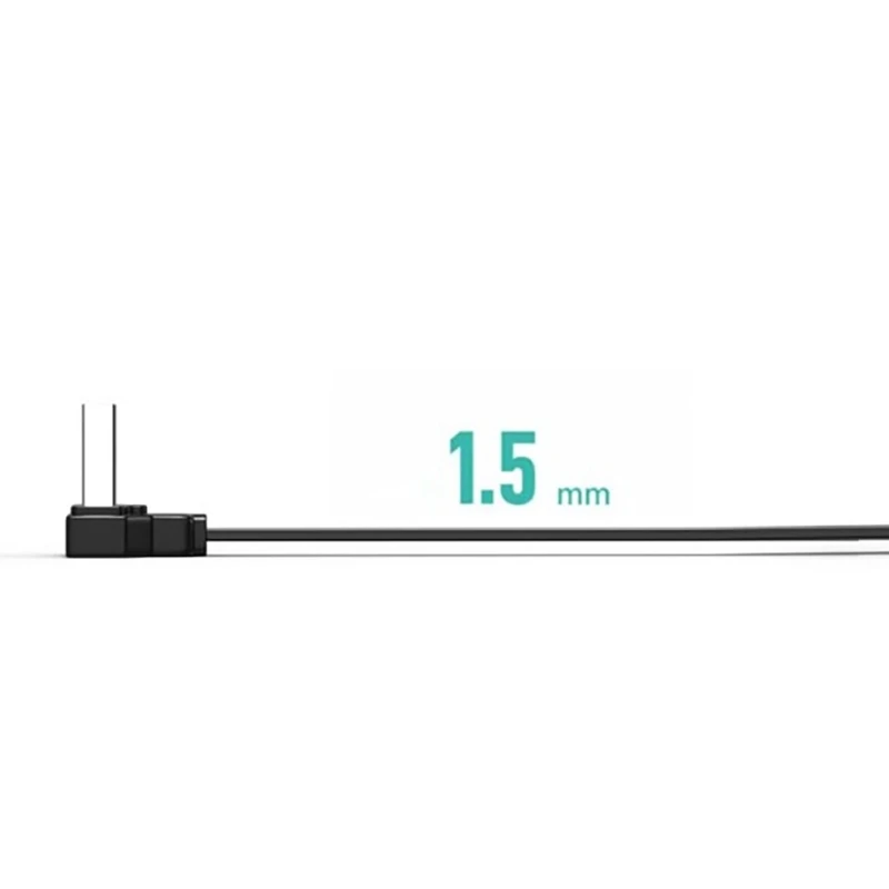 كابل محول من النوع C أنثى إلى USB 2.0 سلك سيليكون نحيف 1.5 مم لتوفير 2A فعال