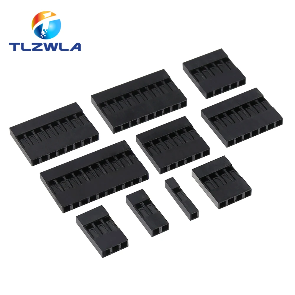 Dupont Plastic Shell Plug 2.54mm Single Row Dupont Connector 1P/2P/3P/4P/5P/6P/7P/8P/9P/10P Obudowa