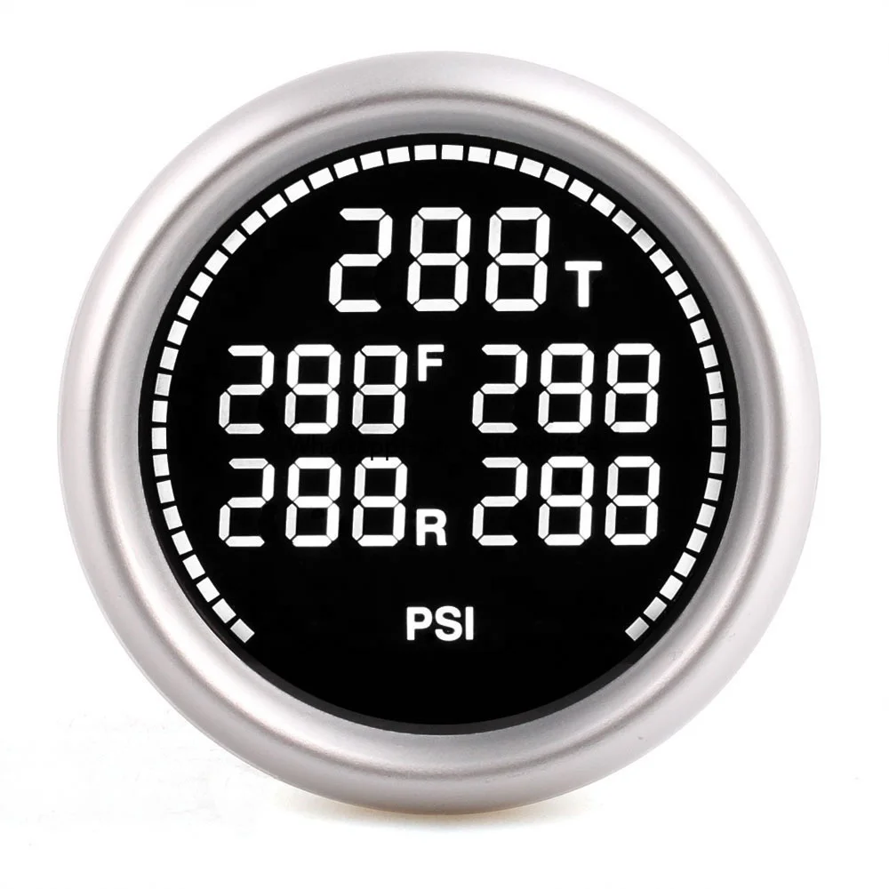 

Universal 2 Inch LED Five-display 7 Colorful 12V Digital Car Pressure Gauge Pneumatic Shock Absorber 52MM with 5 Sensors