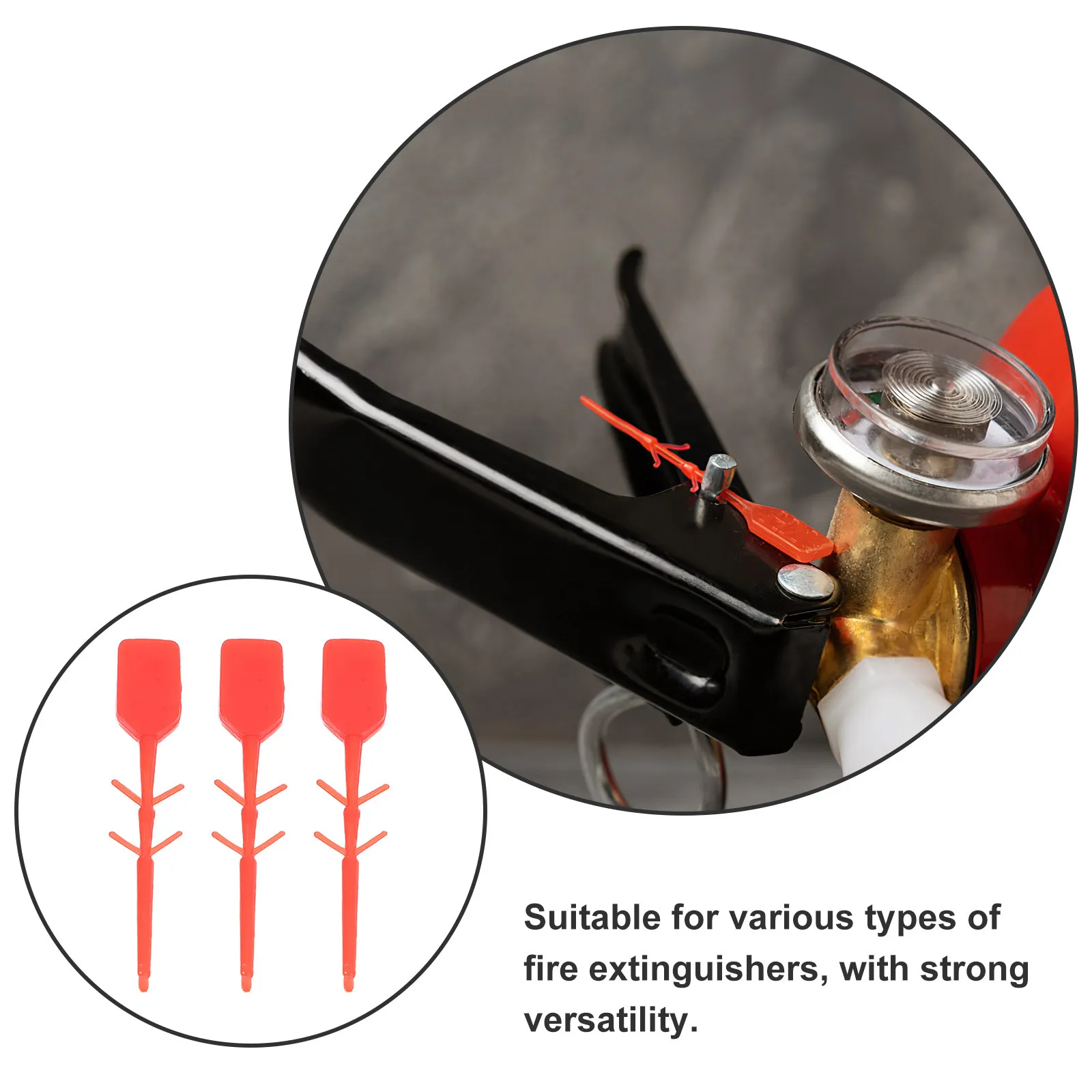 1000Pcs Extinguisher Accessories Security Seals with Safety Pins Fire Safety Replacement for Dry Chemical Water Fire