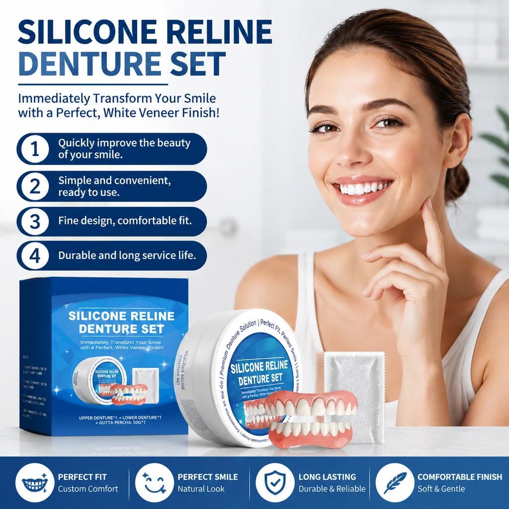 Cosmetic Denture Set Tooth Beauty Set Teeth Gap Filling Comfortable Natural And Beautiful Smile Promotion Long Lasting Care Set