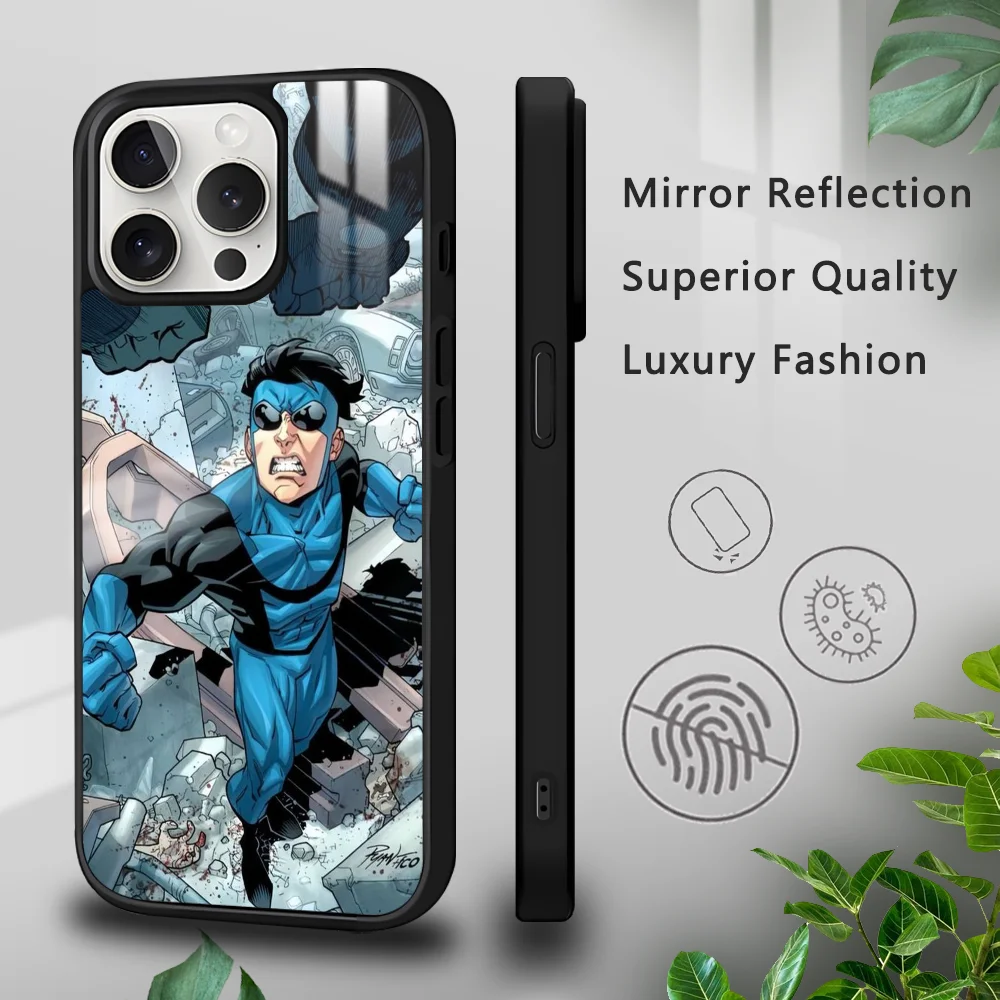 Funda de teléfono Popular de Anime japonés l-invencible para iPhone 16 15 14 13 12 11 Pro Xs Max Mini Plus Celulares Funda dura