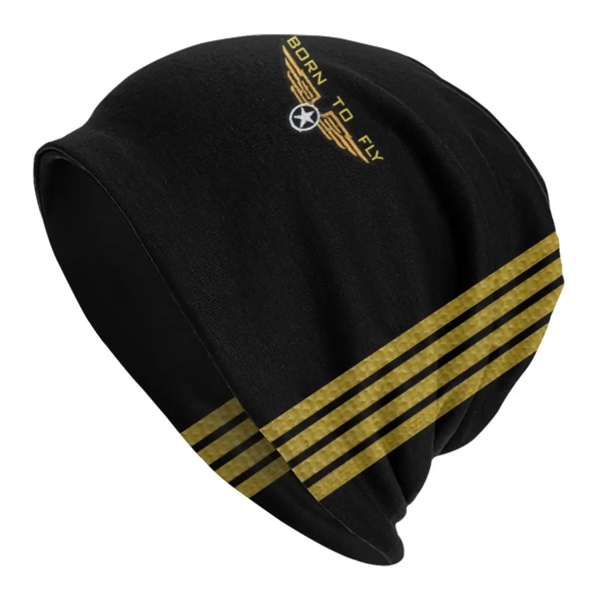 Born To Fly Flight Pilot Bonnet Hat Knitted Hats Men Women Hip Hop Unisex Flying Aviation Aviator Warm Winter Beanies Cap