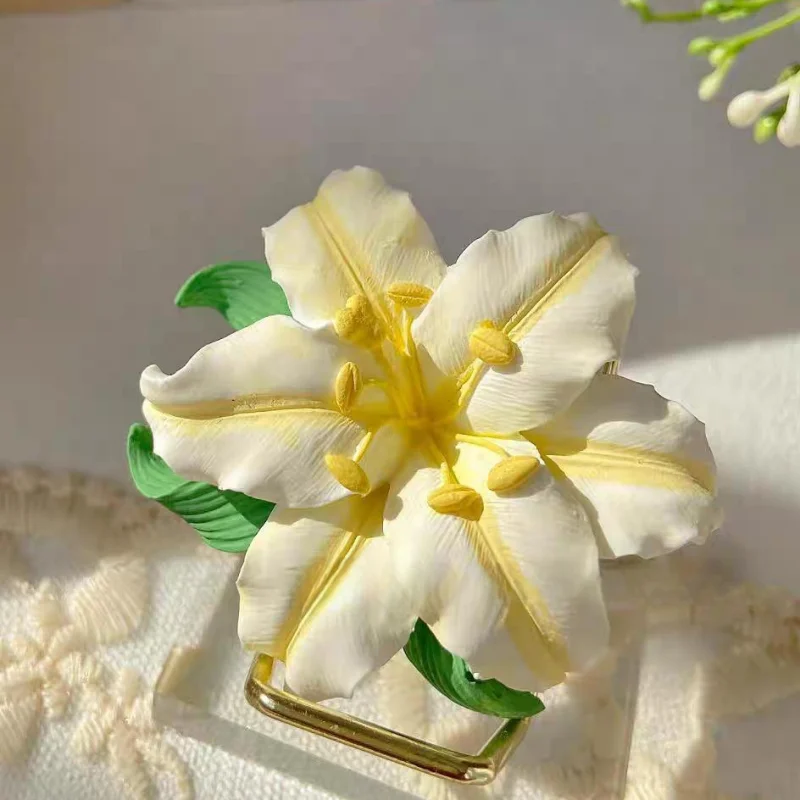 

Lily Flower Shape Aromatherapy Gypsum Crafts Silicone Mold Flowers Plaster Ornament Scentd Candle Decoration Molds