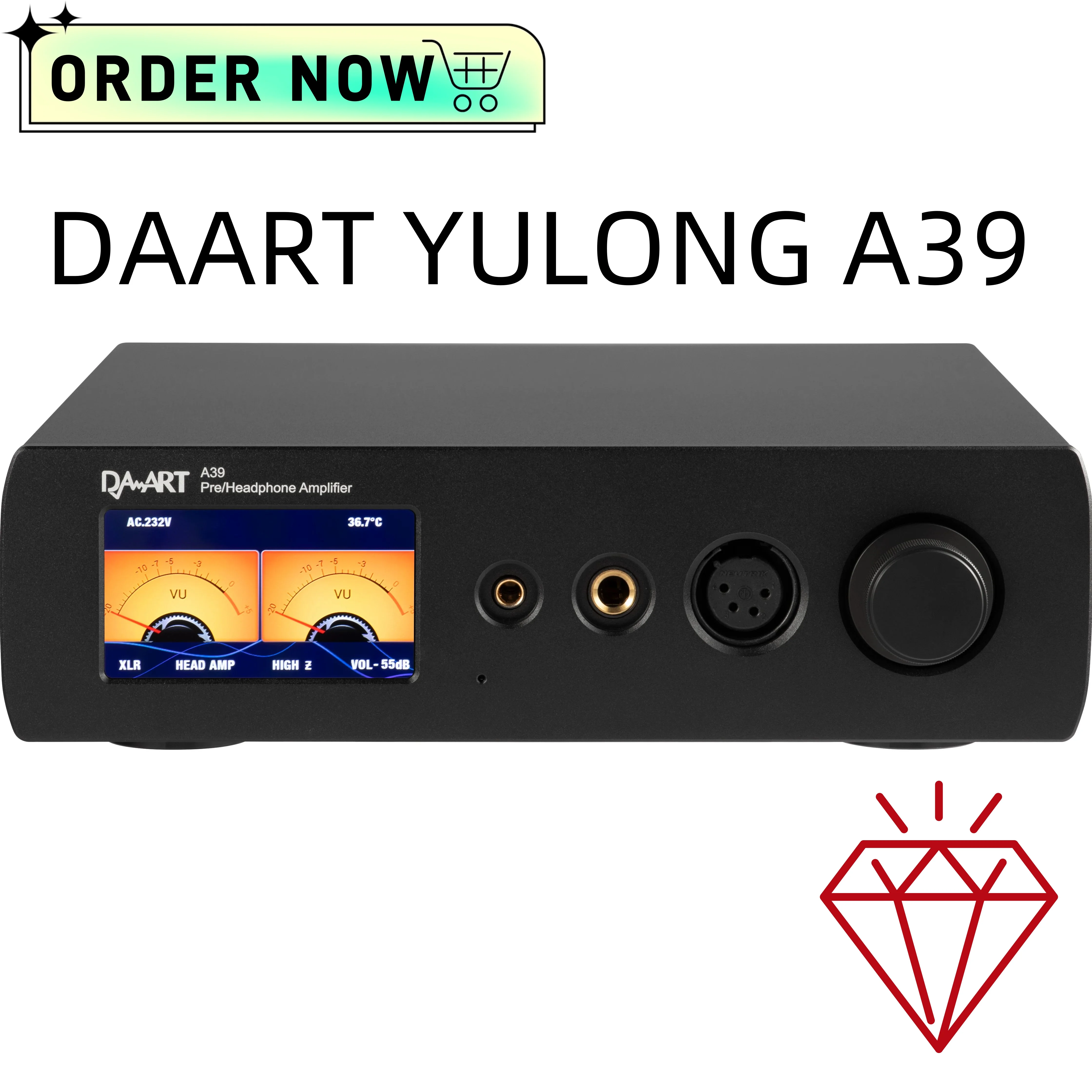 

DAART YULONG A39 Pre-Amplifier Headphone Desktop HiFi Audio Power Music Amp