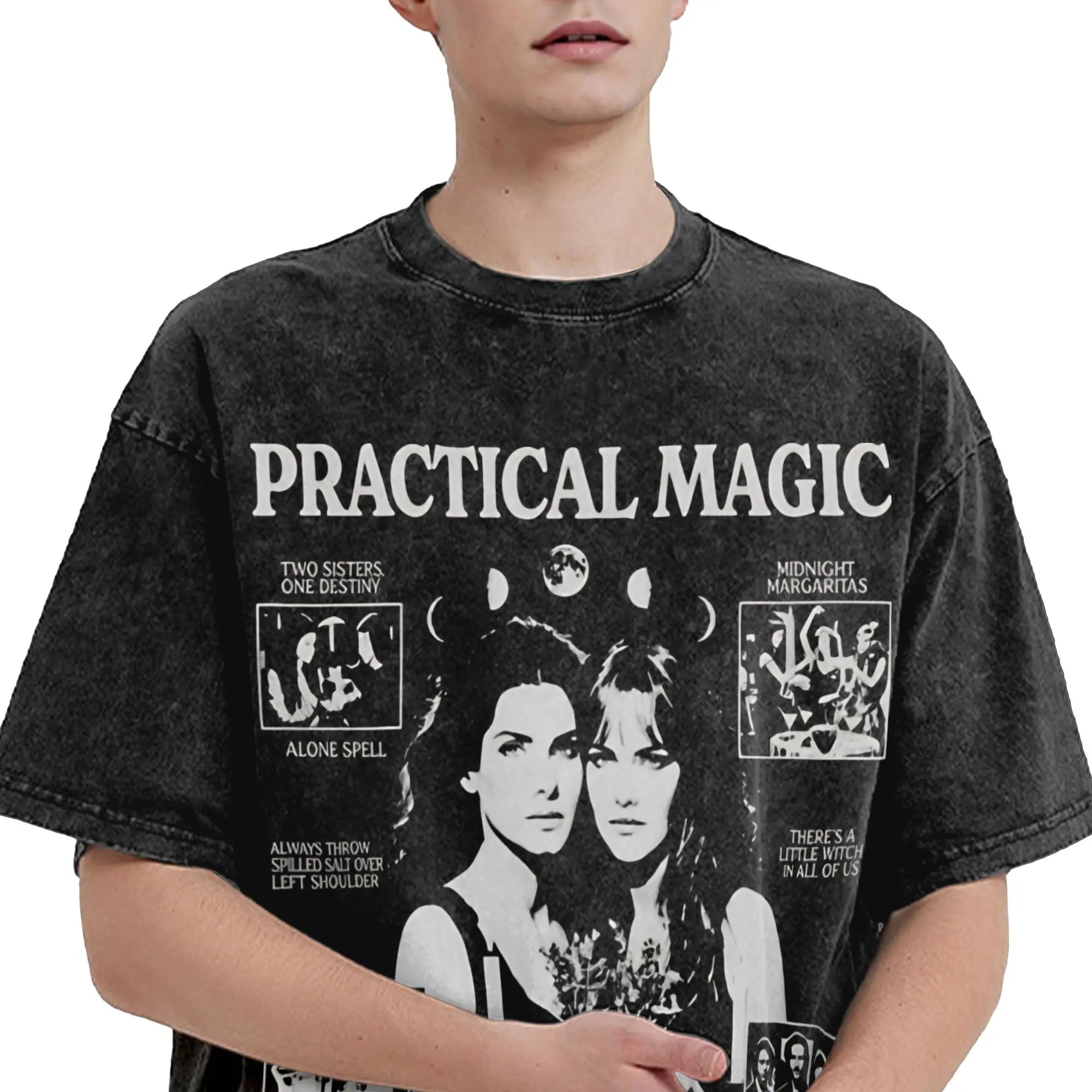 Practical Magic Owens Sisters Witchy Sisterhood 1998 Movie Midnight Margaritas Outfit Washed T Shirts Men Women Streetwear