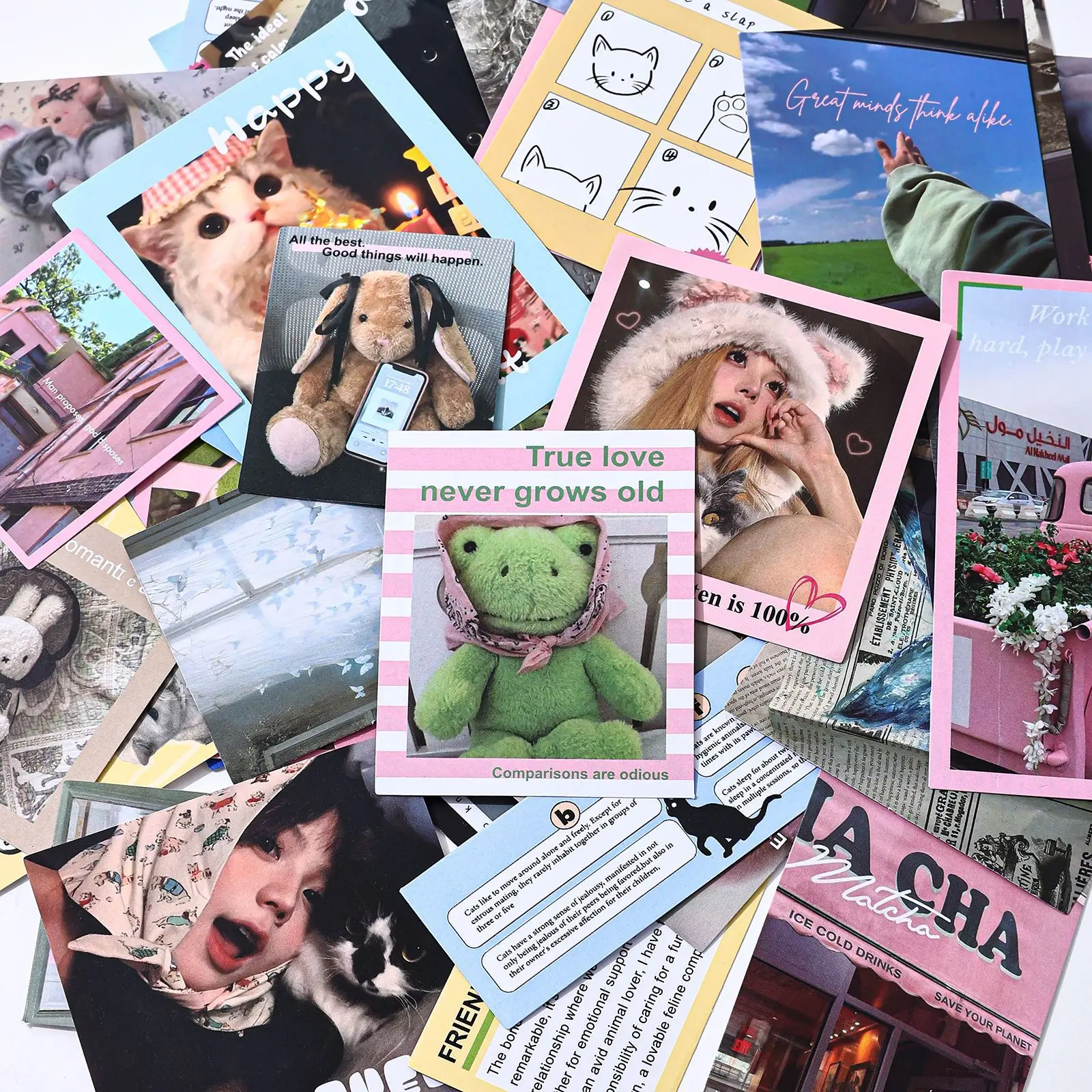 

50Pcs/bag Korean Fashion Romantic Life Series Sticker Scrapbook Journal DIY Deco Girl Mobile Phone Case Luggage Stationery Decal