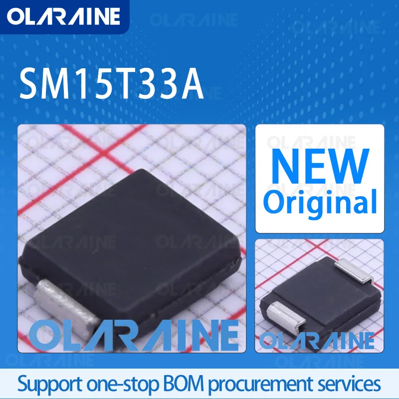 5/10/100Pcs SM15T33A SMC original 100% ic chip ESD Protection Diodes/TVS Diodes  1 Channel Operating voltage 28.2 V