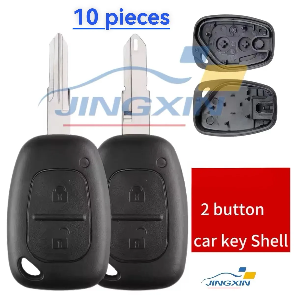 

10 штук, 2 кнопки, чехол для ключа с лезвием No/NE72/VAC102 для Renault, Opel, Vauxhall, Nissan Vivaro, Traffic, Primastar