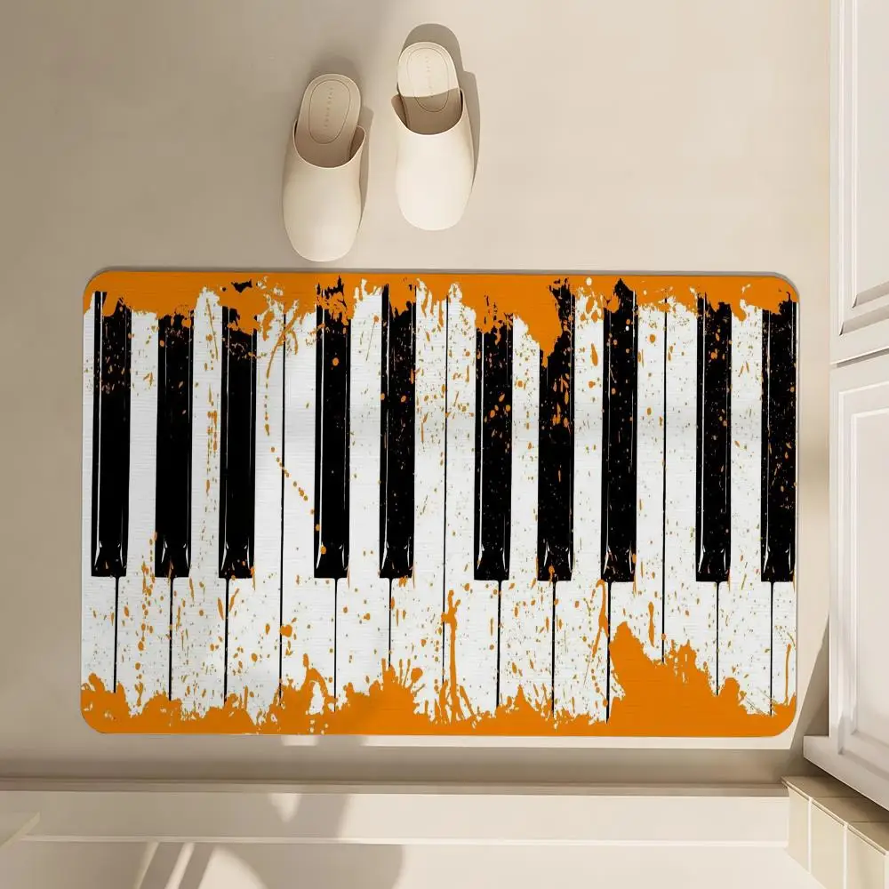 

Music Notes Piano Floor Mat Soft Diatom Bathroom Absorbent Floor Mat, Toilet Of The Bathroom, Household Floor Mat, Door Mat Carp
