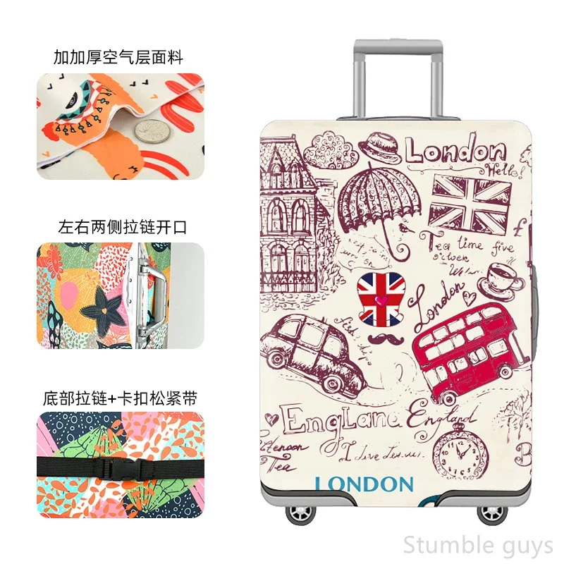 

Elastic Anti-Dust Luggage Cover Protective Scratch-Resistant Suitcase Sleeve Durable Travel Accessory Air & Road Trips