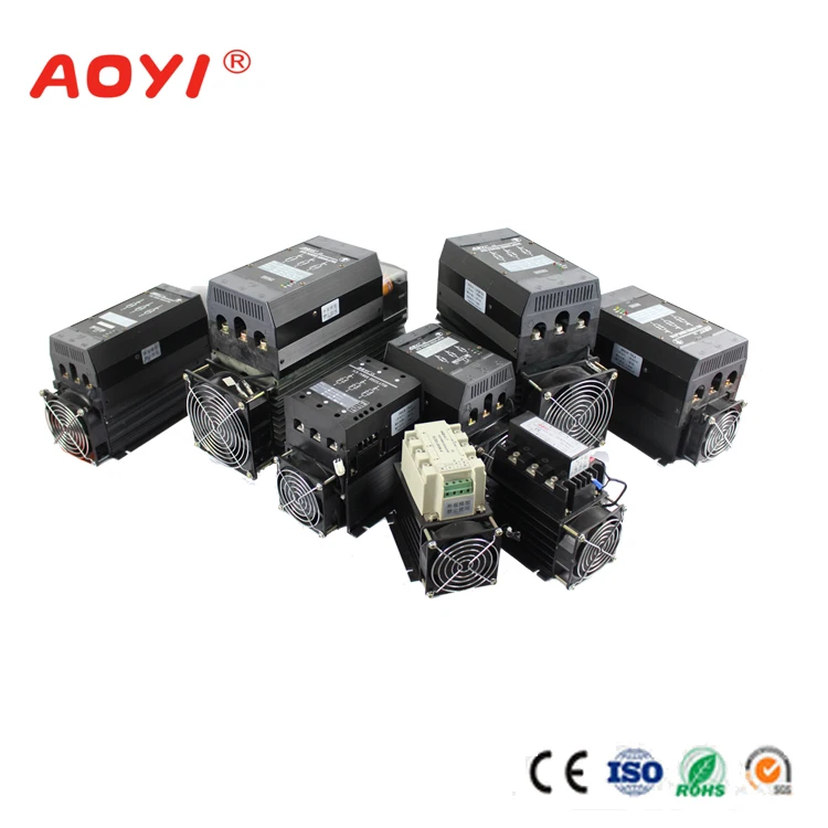 جدار جبل 4-20mA 0-10VDC ثلاث مراحل 380VAC مروحة الثايرستور SCR منظم الطاقة فرن التدفئة الكهربائية المراقب المالي