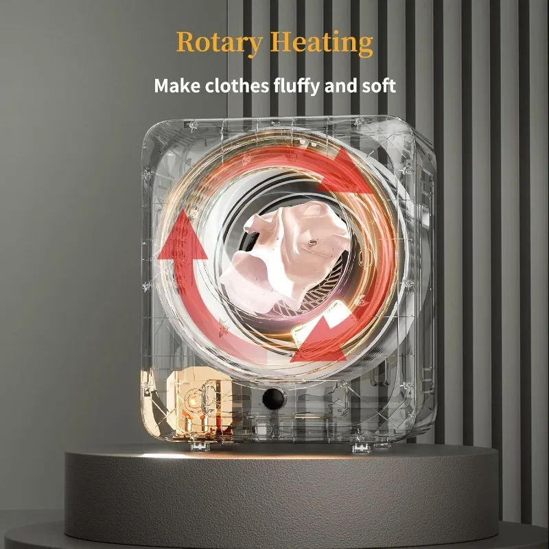 Portable Clothes Dryer, 110V Electric Compact Laundry Dryer with Stainless Steel Tub for Apartments, Dorms, RVs