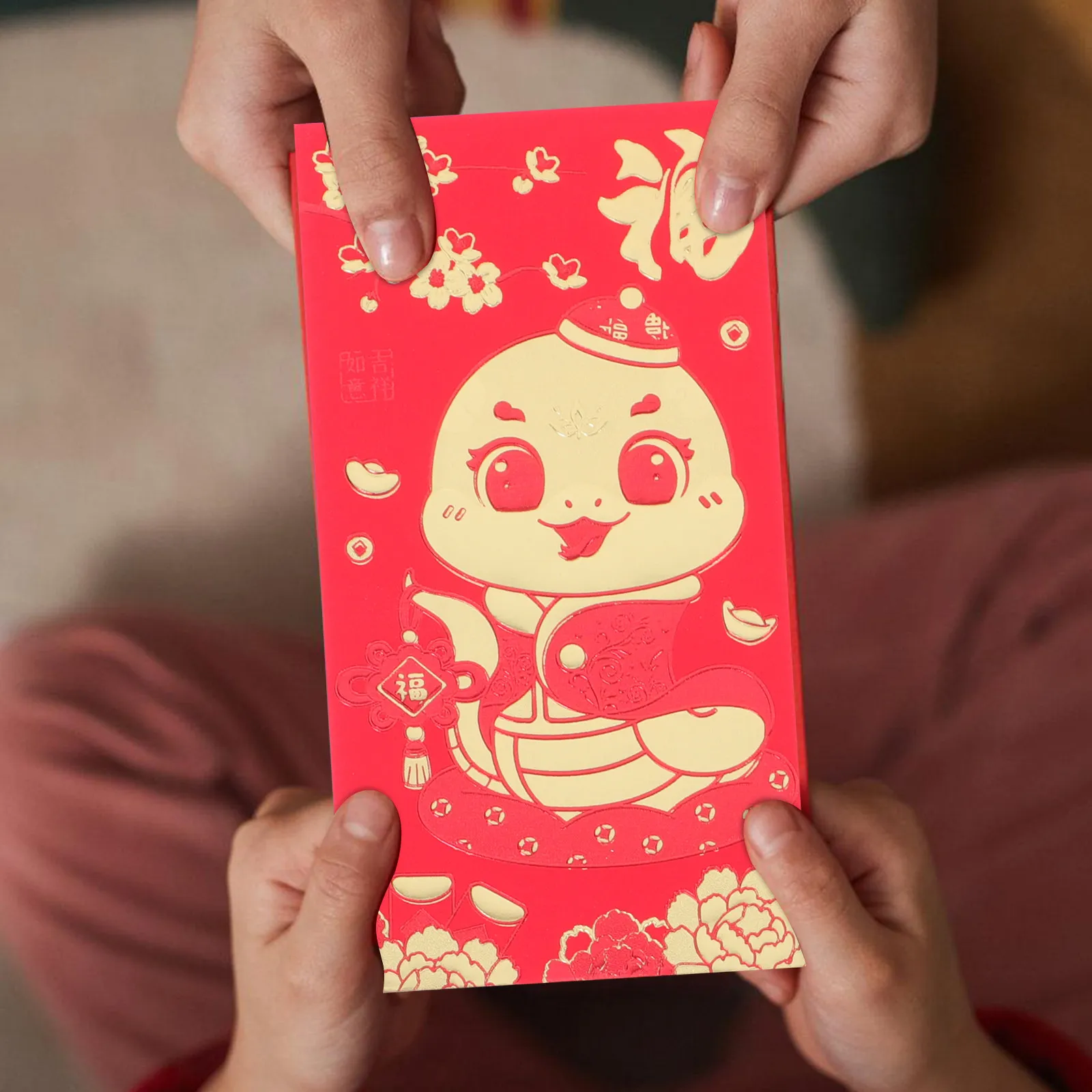 

36Pcs Snake Year Red Envelopes 2025 Spring Festival Red Packets Vietnamese Luck Money Pouches Traditional Chinese New Year