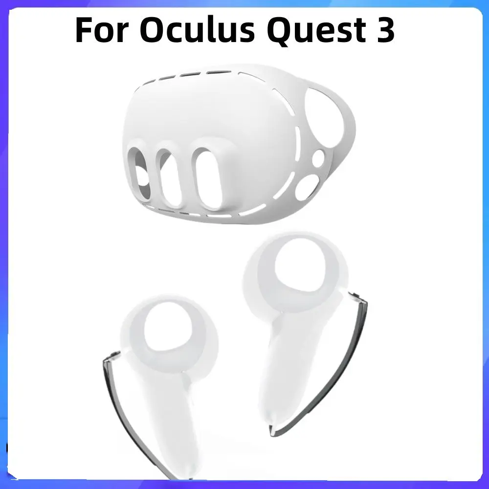 VR Shell Protective Protector Cover For Meta/Oculus Quest 3 VR Controller Grips With Adjustable Active Straps For Meta Quest 3