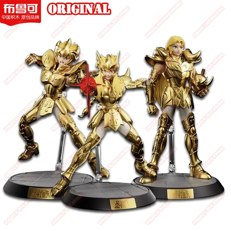 Original Saint Seiya Animation Peripheral Toys Aries Mu Scorpio Miro Champion Class Gold Cloth Movable Model Figure Collection