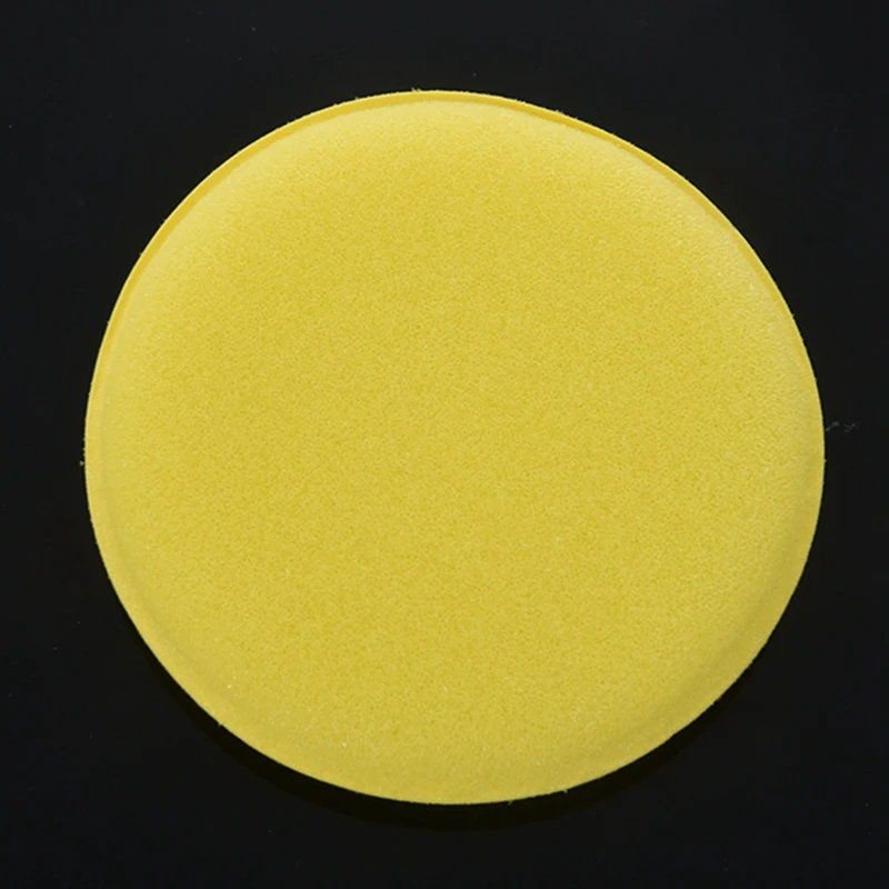 5 Pcs Yellow Car Wax Polish Applicator Pad Soft Foam Sponge Pads & 1 Pcs 6 Inch/15Cm Car Polishing Waxing Pad Sponge