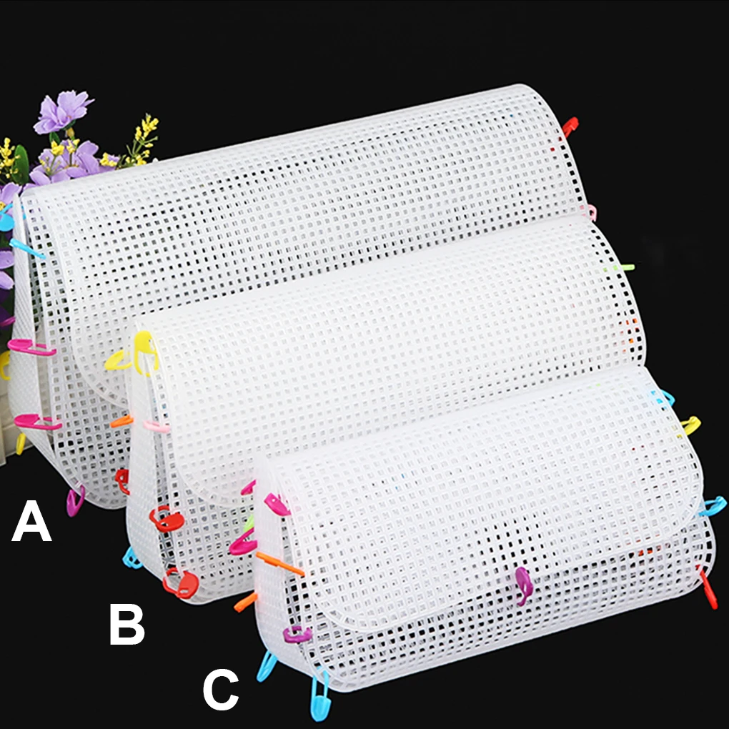 Kunststoff-Mesh-Stoff für die Herstellung von Tasche Handtasche Teppich Nähgarn Haken Kinder