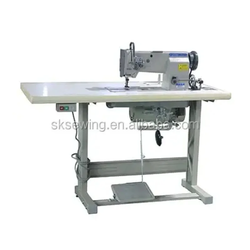 

heavy duty 4420 double needle lockstitch sewing machine for leather