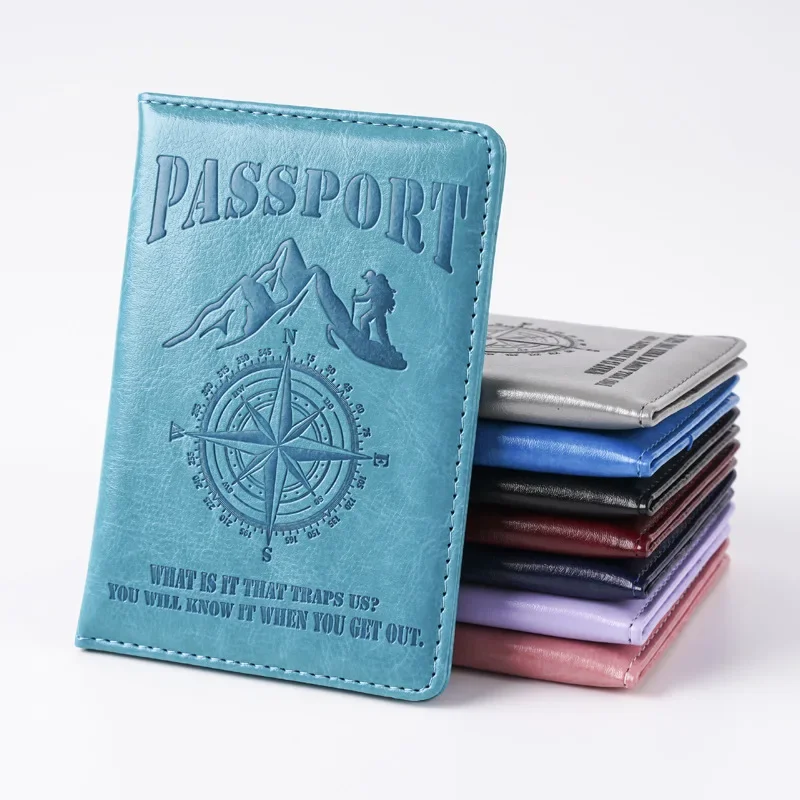 2025 Compass Printed Color Change Passport Cover Passport Holder Ticket Clip Passport Wallet Travel Wallet ID Card Holder Unisex